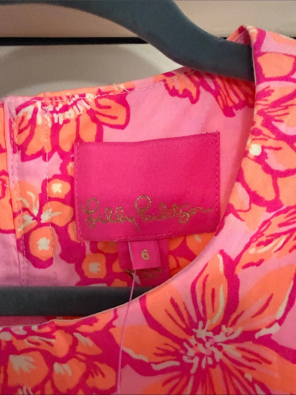 Lilly Pulitzer Bright Pink & Coral Floral Shift Dress - Picture 2 of 7